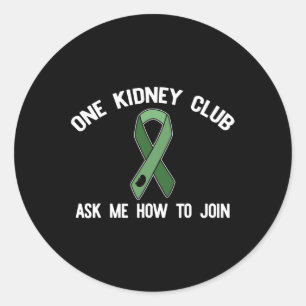 Adesivo Redondo Kidney Club Pergunte-Me Como Entrar No Organ Donor
