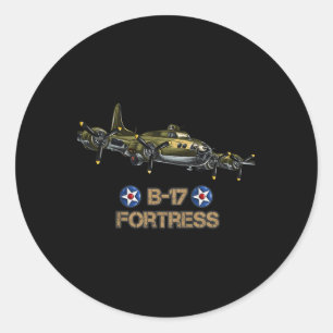 Adesivo Redondo Kids American Ww2 Aircraft B-17 Flying Fortress Bo