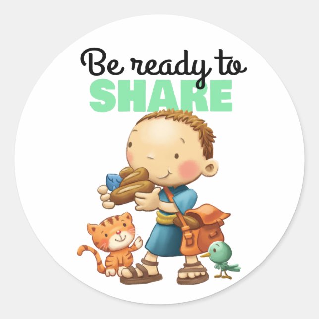 Adesivo Redondo Kids Bíblia verso autocolante (Frente)