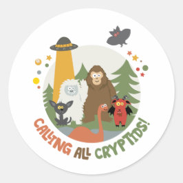 Adesivo Redondo Kids Cryptid Club T-Shirt Classic Round Sticker