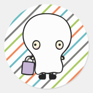 Adesivo Redondo Kids Halloween Convite de festas Sticker