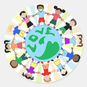 Adesivo Redondo KidsLoveGlobe