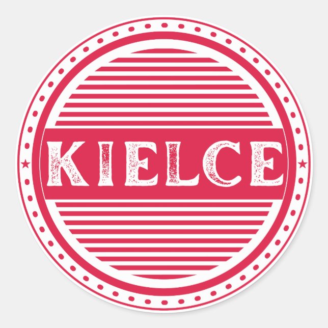 Adesivo Redondo Kielce City Pride Emblem – Polish Identity (Frente)