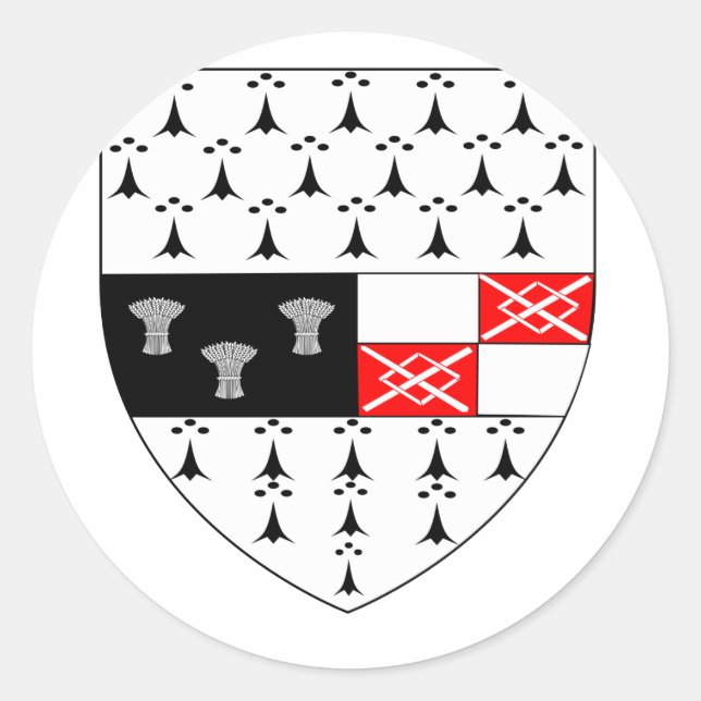 Adesivo Redondo Kilkenny County Crest, Irlanda (Frente)