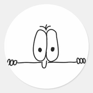 Adesivo Redondo Kilroy Estava Aqui