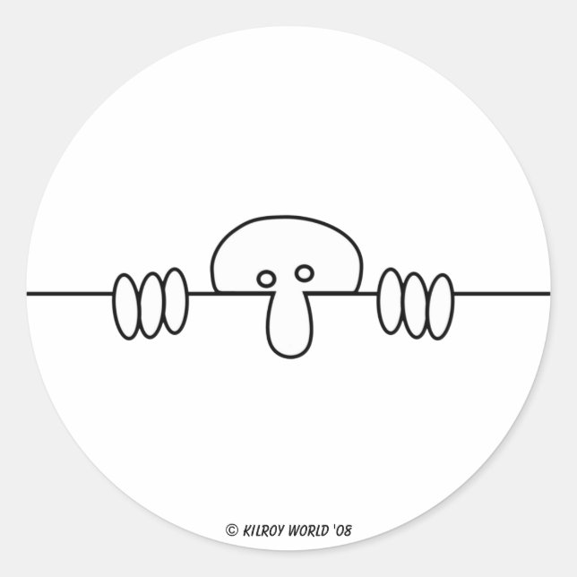 Adesivo Redondo Kilroy-Silk original (Frente)