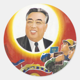 Adesivo Redondo Kim Il Sung