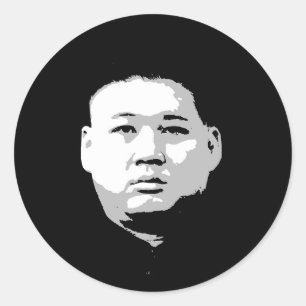 Adesivo Redondo Kim Jong Un