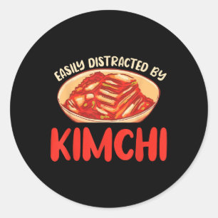 Adesivo Redondo Kimchi Engraçado Dizendo Churrascos Coreanos