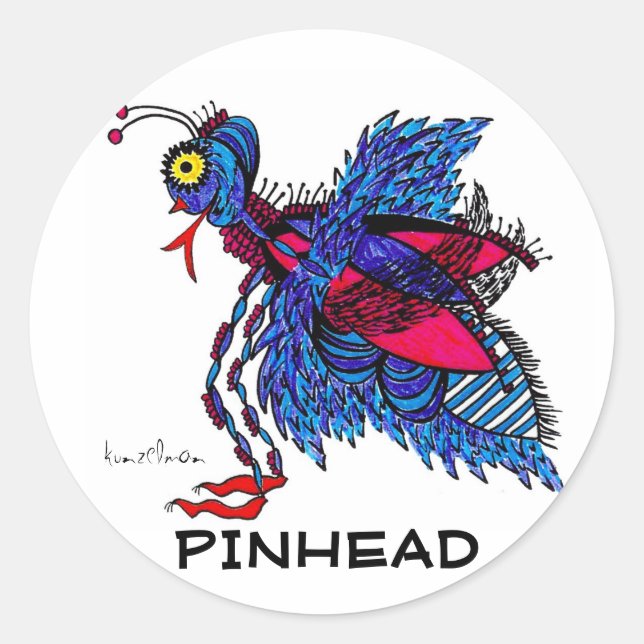 ADESIVO REDONDO KINDA' COMO UM PINHEAD (Frente)