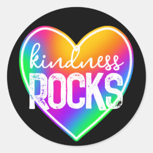 Adesivo Redondo Kindness Rocks Rainbow