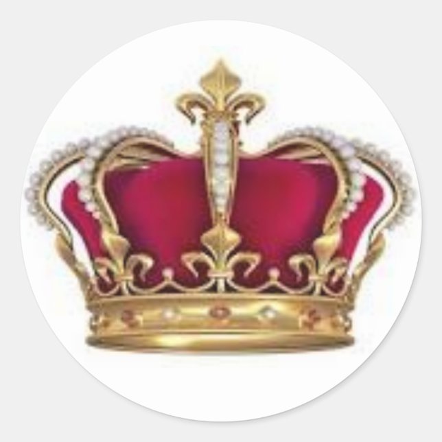 Adesivo Redondo King and Queen Crown Sticker (Frente)