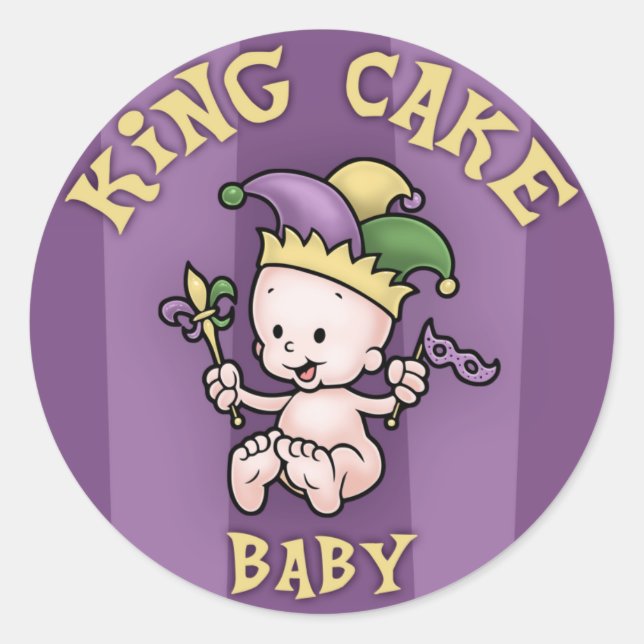 Adesivo Redondo King Cake Baby (Frente)