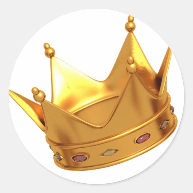 Adesivo Redondo King Crown Sticker (Frente)