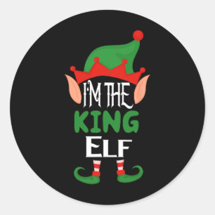 Adesivo Redondo King Elf Costume Engraçado Grupo Familiar de Combi