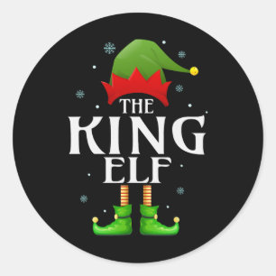 Adesivo Redondo King Elf Xmas Matching Family Group Gran