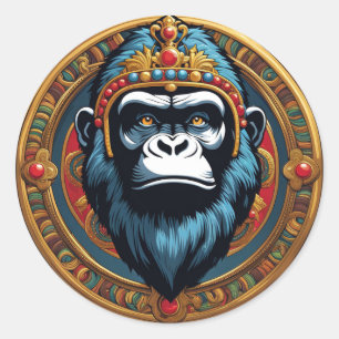 Adesivo Redondo King Gorilla