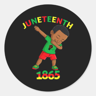 Adesivo Redondo King Juneteenésimo Melanin Brown Skin Boys