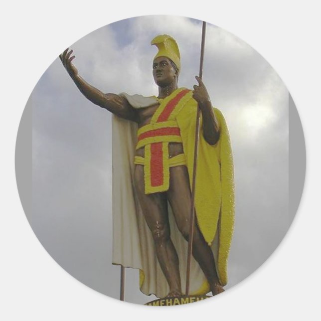 Adesivo Redondo King Kamehameha (Frente)