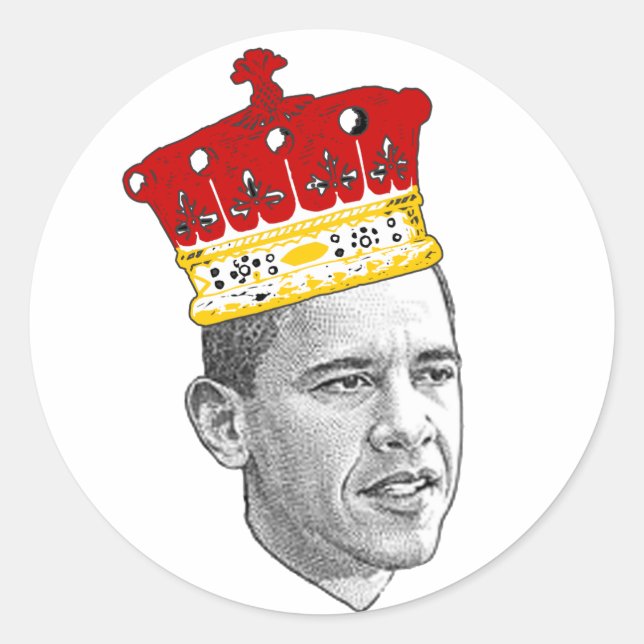Adesivo Redondo King Obama (Frente)