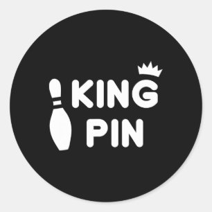 Adesivo Redondo King Pin Boliche Engraçado Casais Cuecas Liga de B