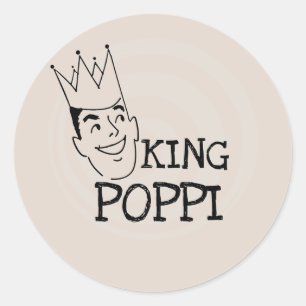 Adesivo Redondo King Poppi T-shirts e presentes