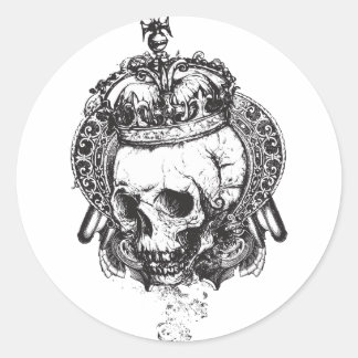 Adesivo Redondo King Skull