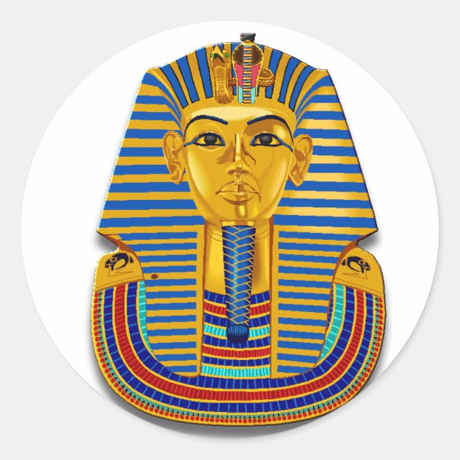 Adesivo Redondo King Tut Mask (Frente)