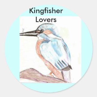Adesivo Redondo Kingfisher Lover