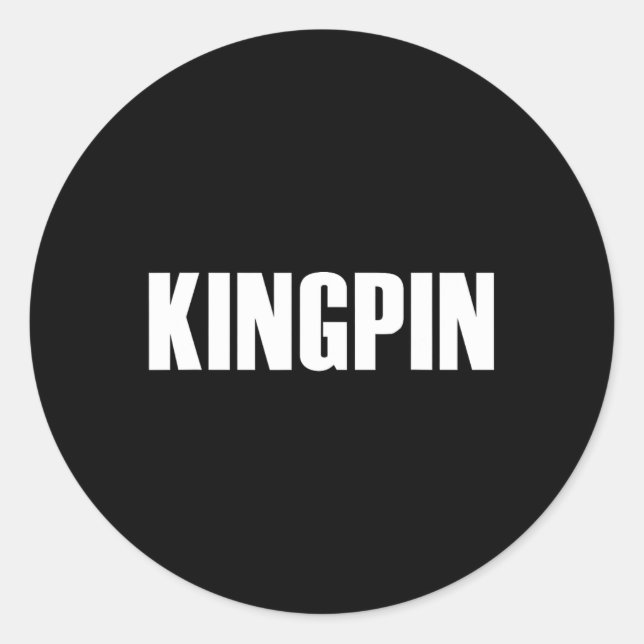 Adesivo Redondo Kingpin Funny Boliches (Frente)