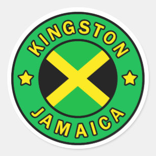 Adesivo Redondo Kingston Jamaica
