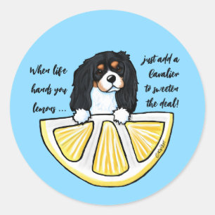 Adesivo Redondo KiniArt Cavalier Life Lemons Classic Round Sticker