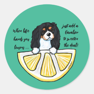 Adesivo Redondo KiniArt Cavalier Life Lemons Classic Round Sticker