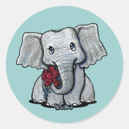 Adesivo Redondo KiniArt Elephant Sticker