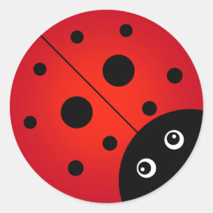 Adesivo Redondo KiniArt Ladybug Classic Round Sticker