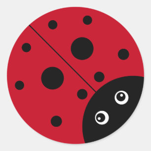 Adesivo Redondo KiniArt Ladybug Classic Round Sticker