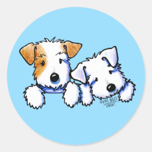 Adesivo Redondo KiniArt Sealyham Terriers