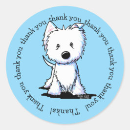 Adesivo Redondo KiniArt Westie TY Stickers