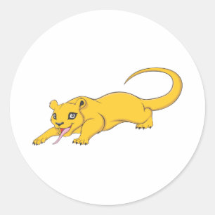 Adesivo Redondo Kinkajou feliz