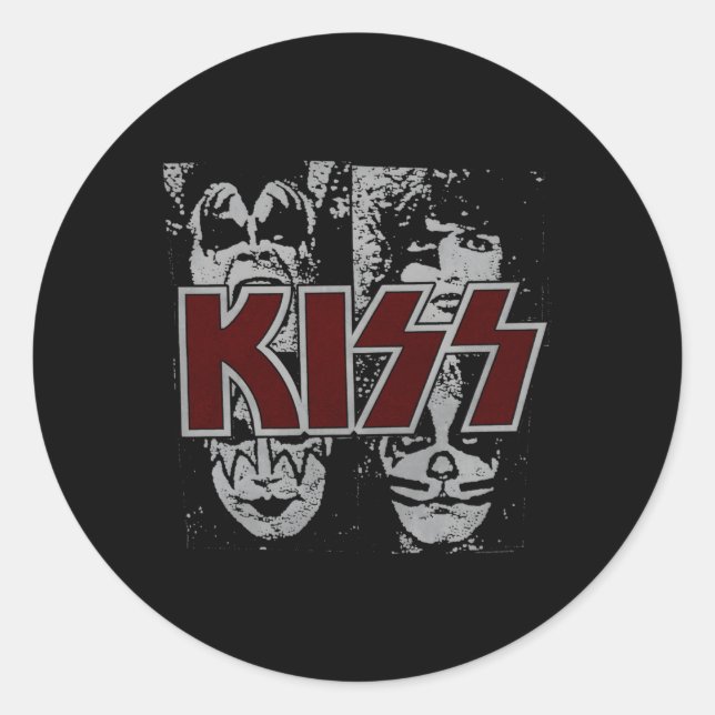 Adesivo Redondo Kiss Stencil (Frente)