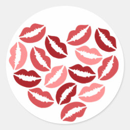 Adesivo Redondo Kisses