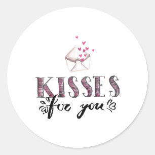 Adesivo Redondo Kisses para