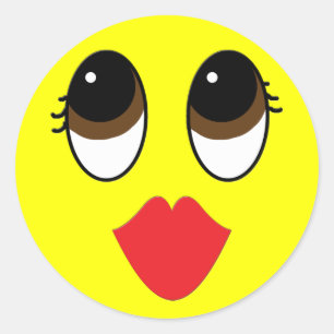 Adesivo Redondo Kissy Face