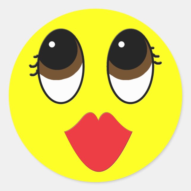 Adesivo Redondo Kissy Face (Frente)