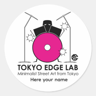 Adesivo Redondo Kit de Bateria Minimalista - Tokyo Edge Lab