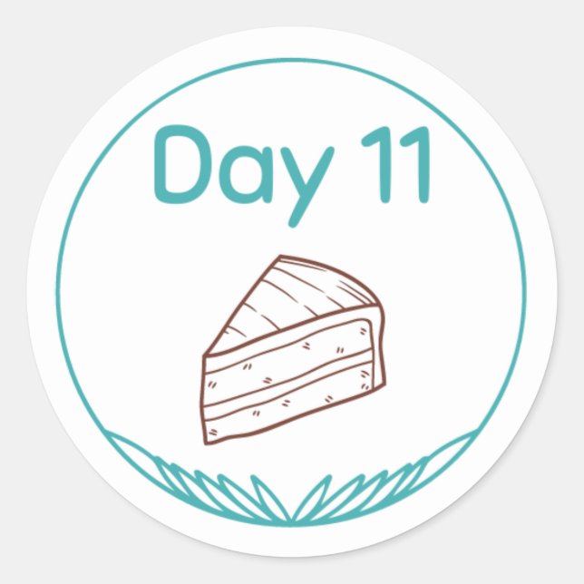 Adesivo Redondo Kit de Provando de Chocolate Dia 11 (Frente)