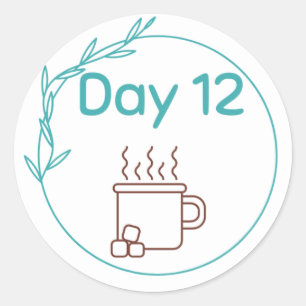 Adesivo Redondo Kit de Provando de Chocolate Dia 12