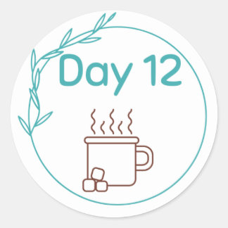 Adesivo Redondo Kit de Provando de Chocolate Dia 12