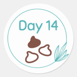 Adesivo Redondo Kit de Provando de Chocolate Dia 14