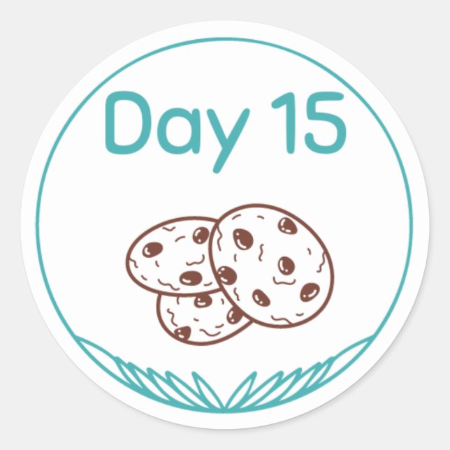 Adesivo Redondo Kit de Provando de Chocolate Dia 15 (Frente)